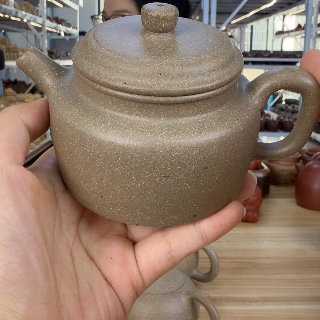 茶壶紫砂宜兴原矿紫砂蟹壳青250