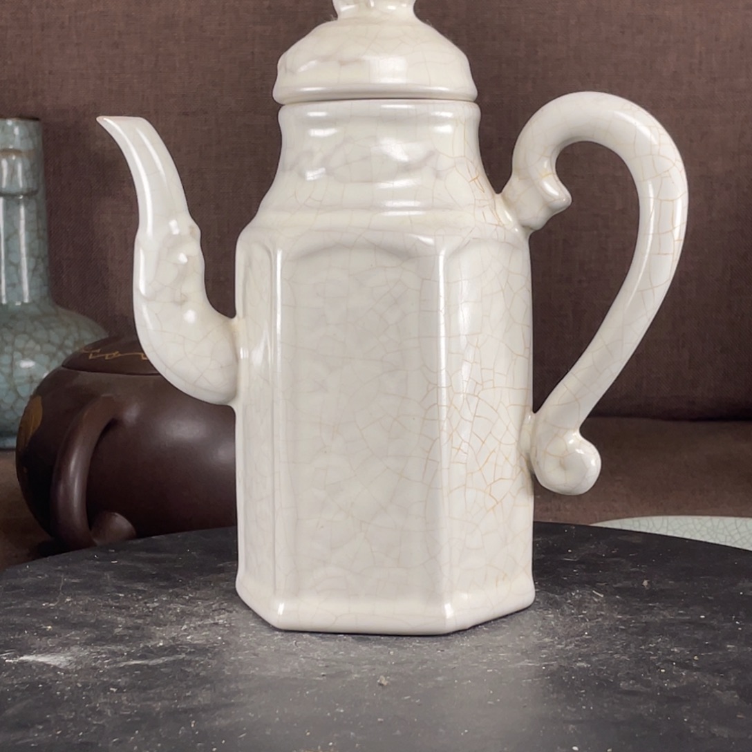 瓶汝窑月白釉执壶