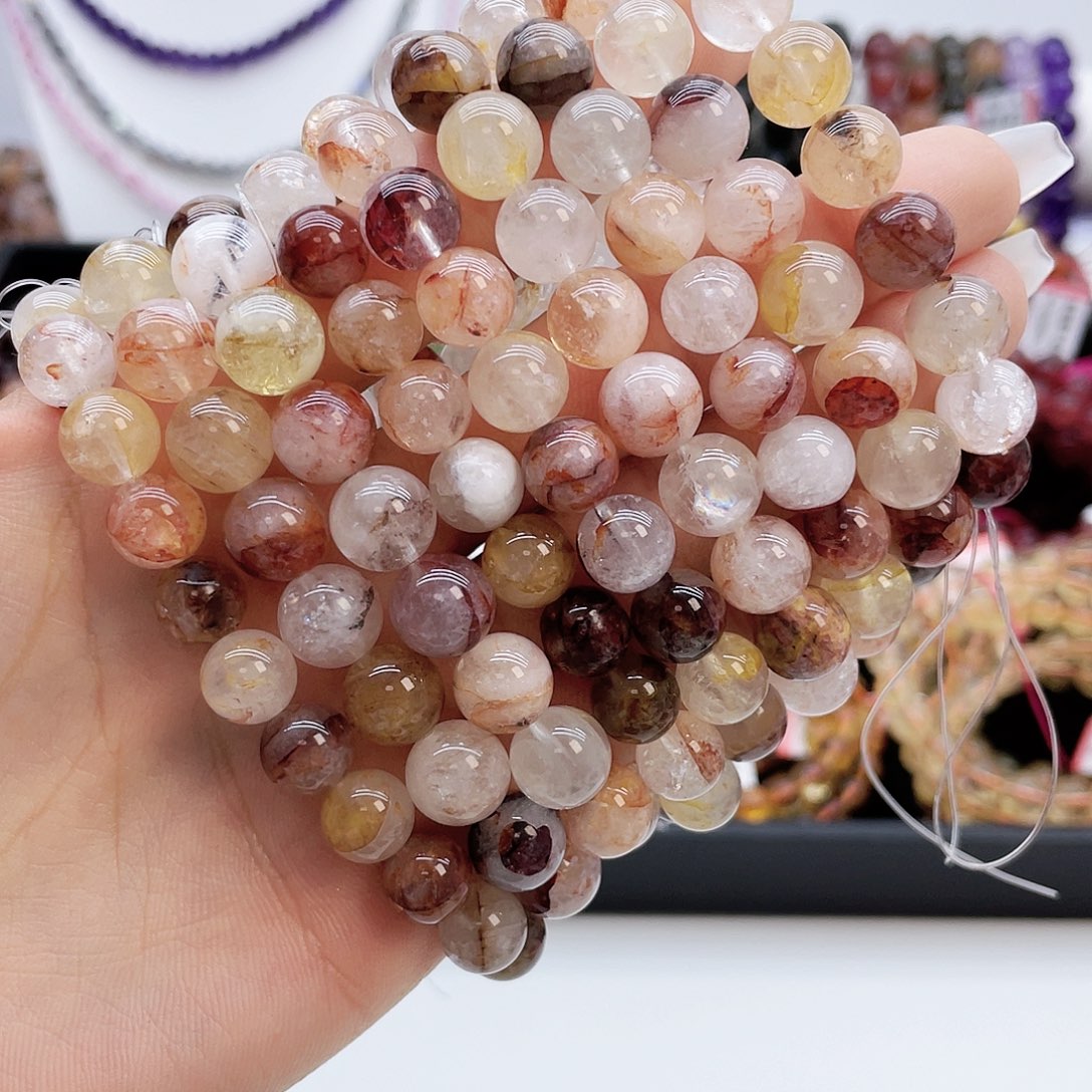 水晶手链未镶嵌全家福9mm+