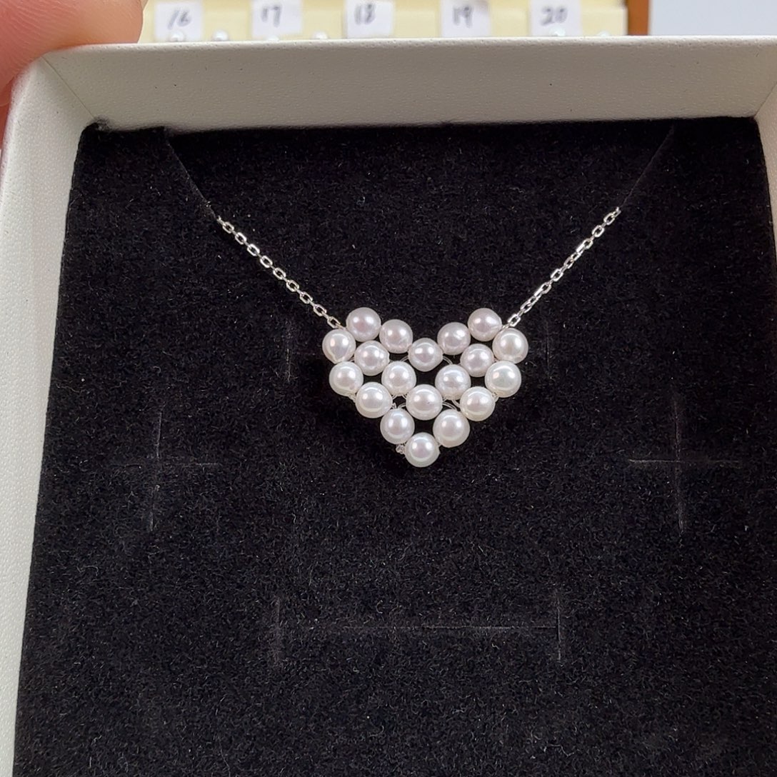 银S925镶嵌淡水珍珠颈饰