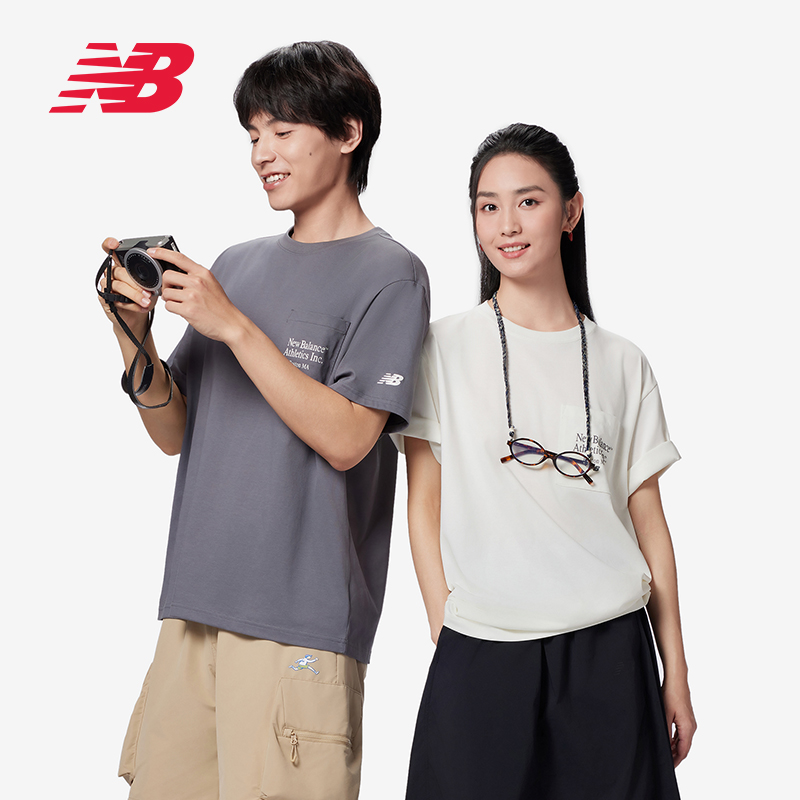 【跑者美学】NB官方 胸前口袋情侣款时尚百搭休闲短袖T恤AMT42316