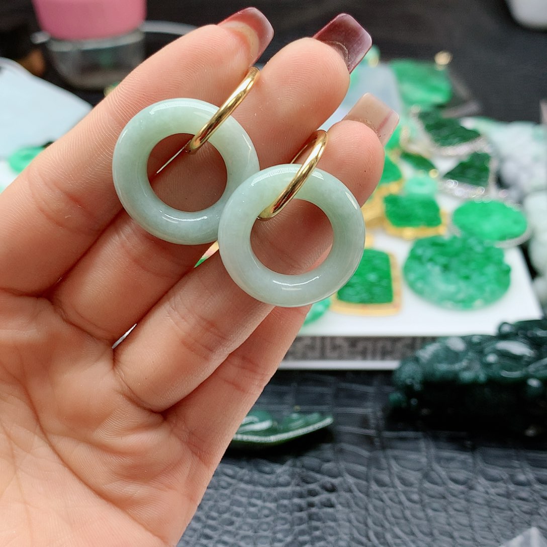 【闪购商品】翡翠耳饰未镶嵌，