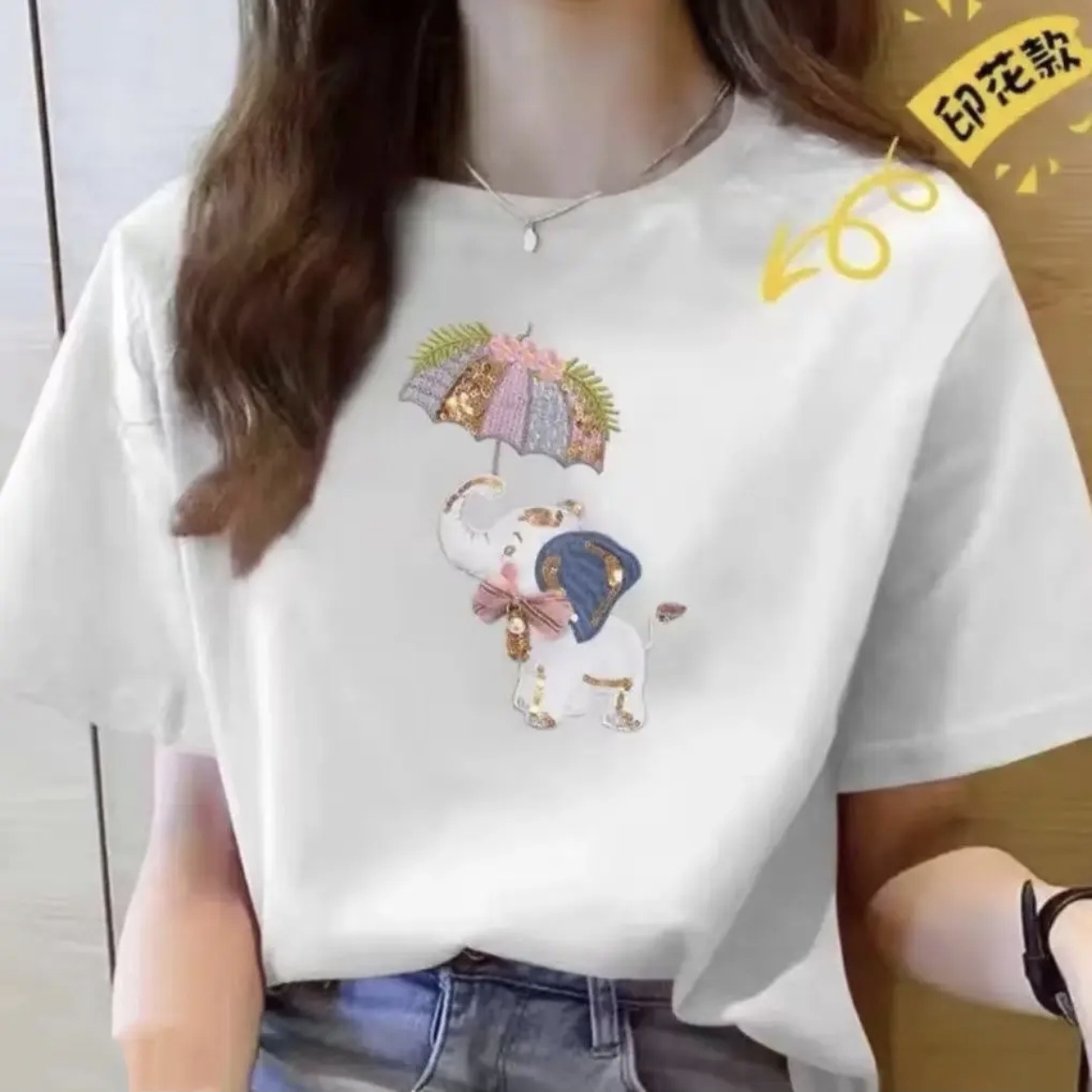 【100%纯棉】上新女款女士百搭潮流短袖t恤春夏圆领显瘦半袖