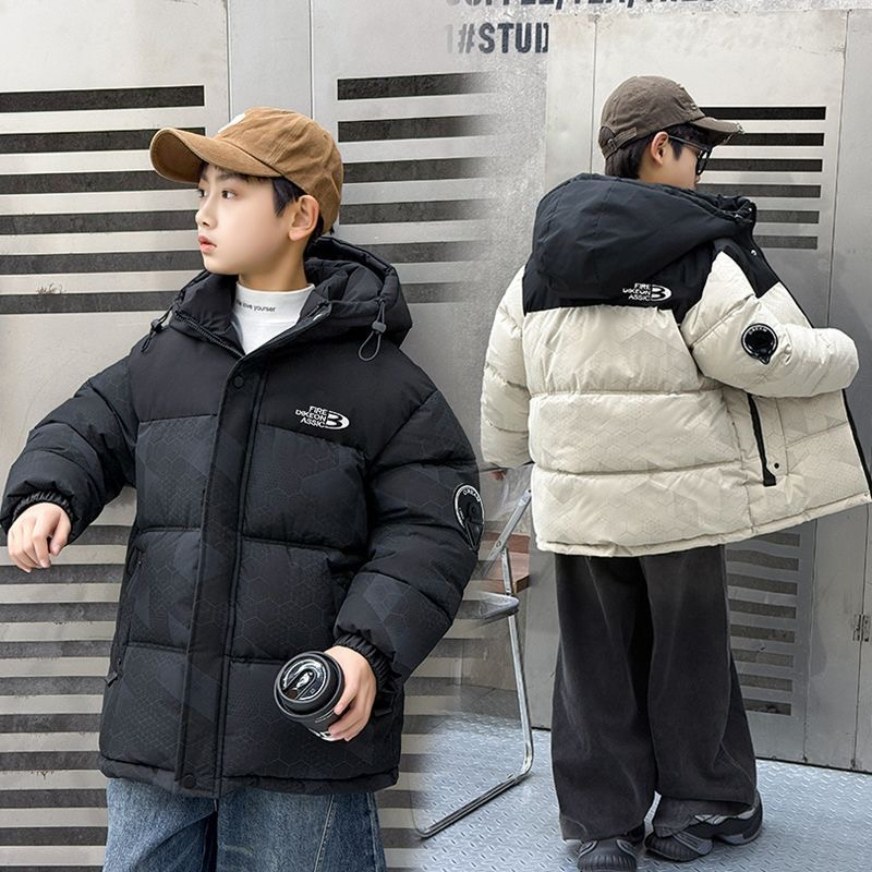 【抗寒-20加厚棉衣】男童加厚棉衣中大童加绒棉服冬装棉袄外套潮流