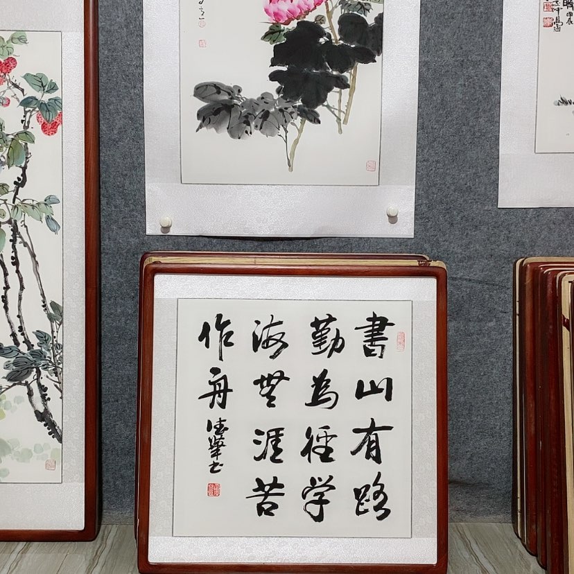 【闪购商品】国画书画作品带框65×65厘米