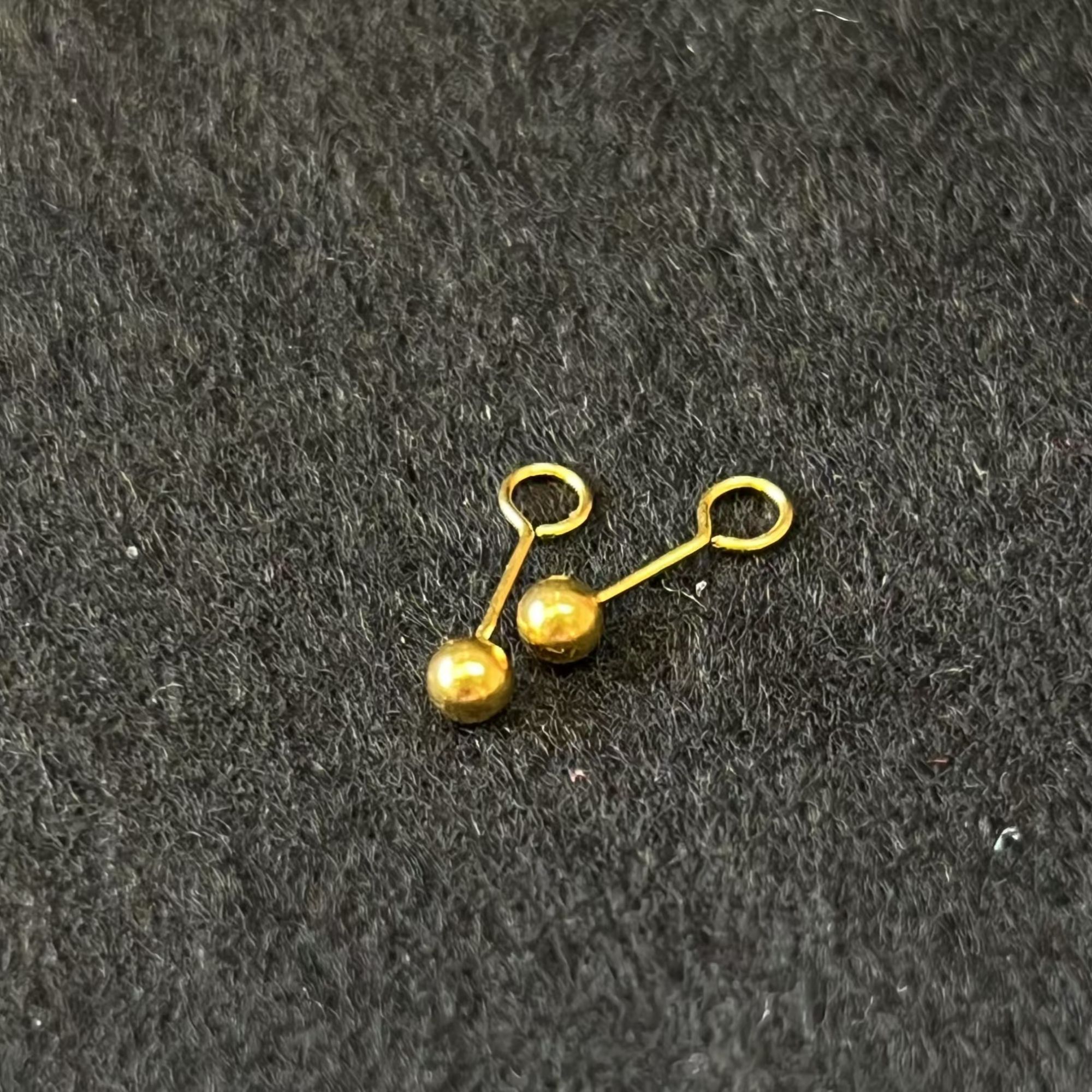 水贝黄金批发足金999【耳钉】