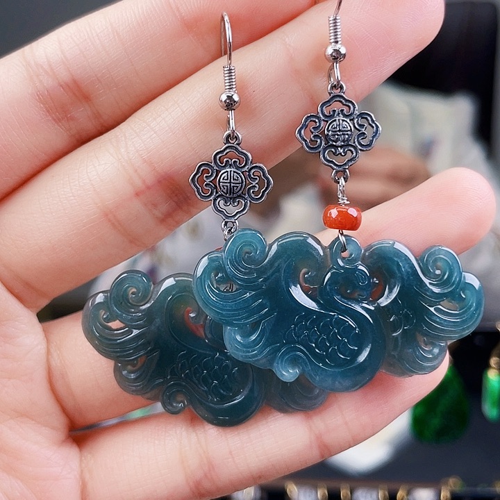 翡翠耳饰未镶嵌饰品