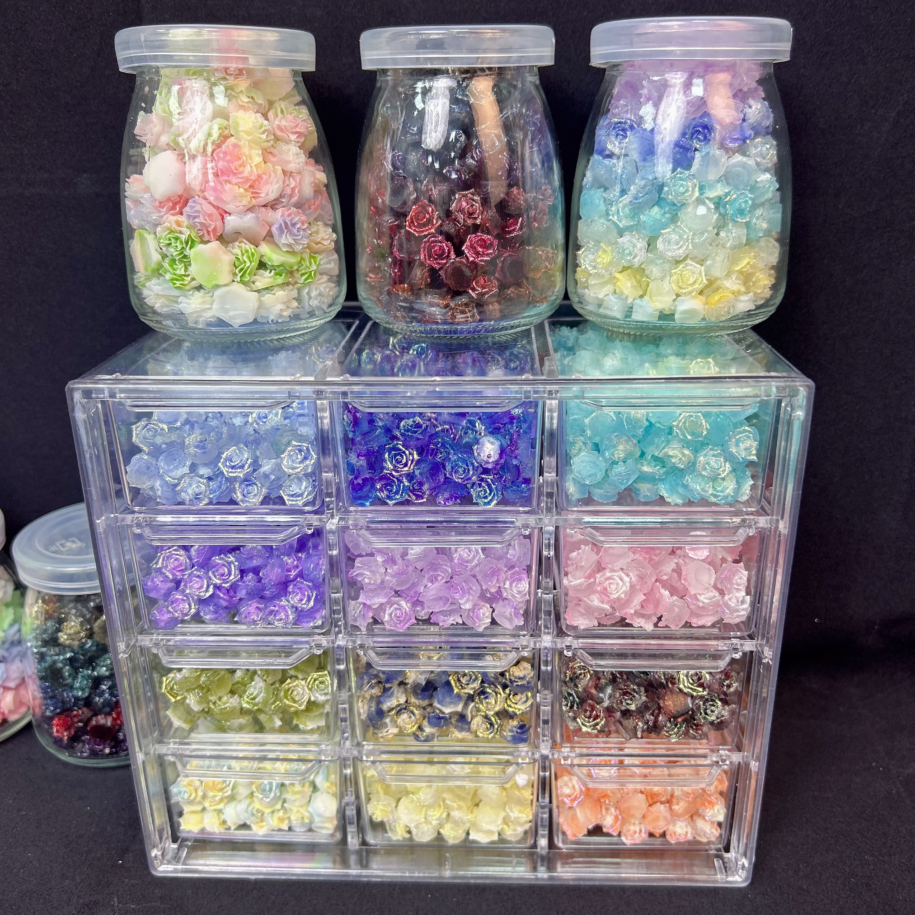 【直播间过款】软胶玫瑰diy饰品配件1-100号手工饰品混/单款配饰