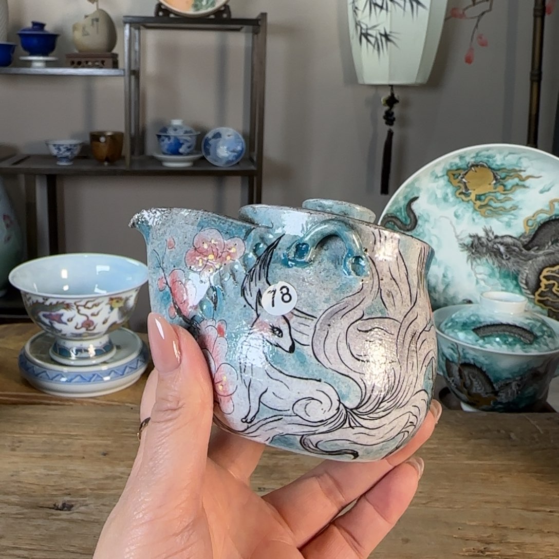 杯景德镇陶瓷柴烧多人