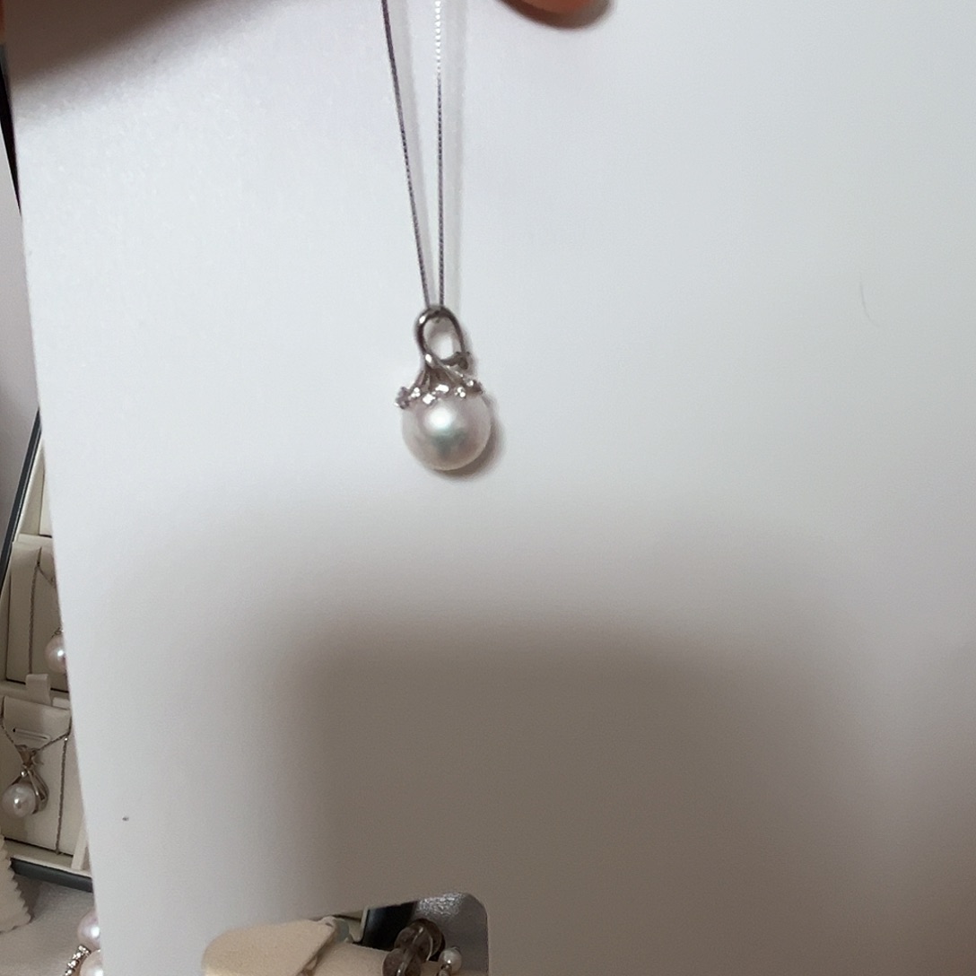 w***s淡水珍珠银S925镶嵌颈饰