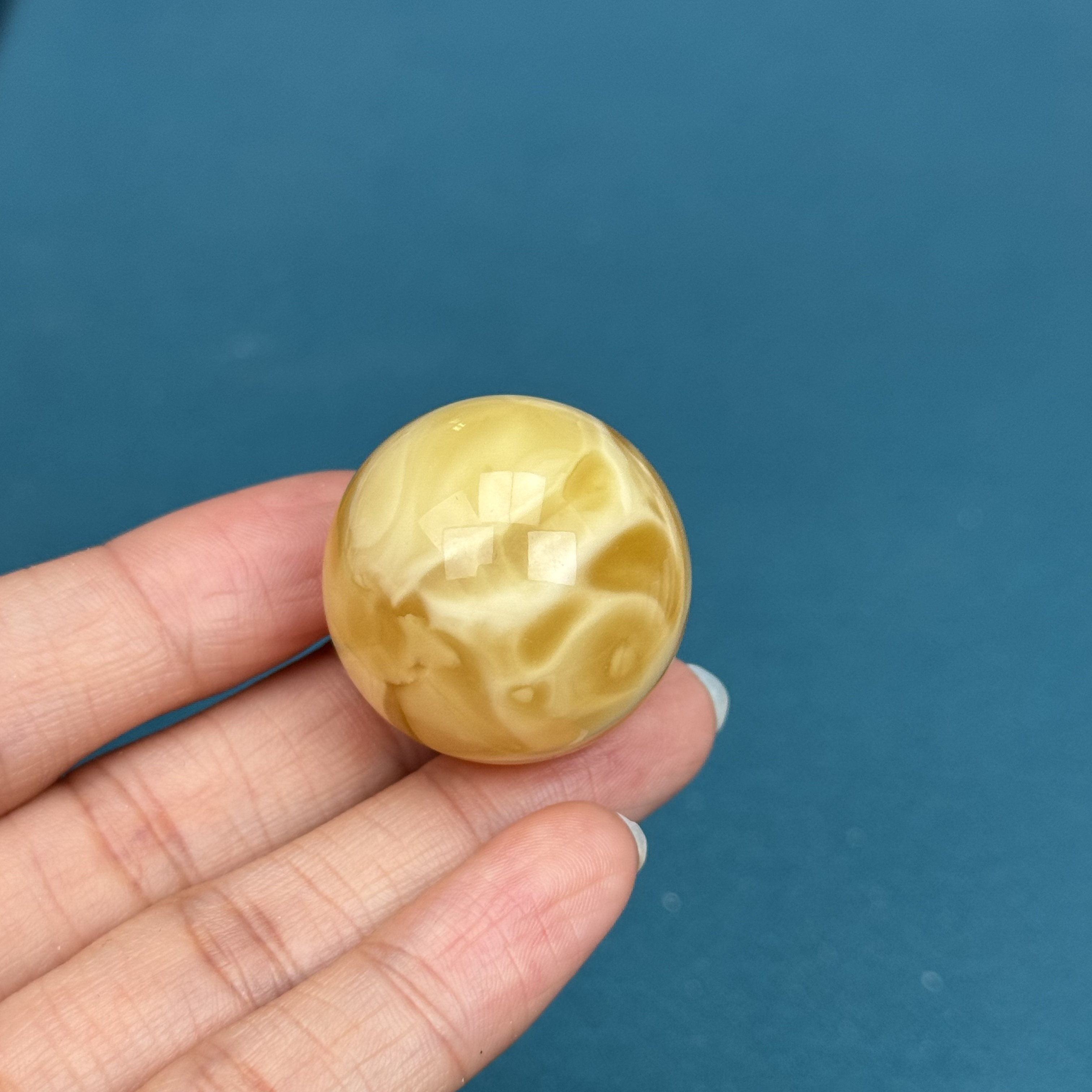 Y7311天然原矿蜜蜡圆珠27.7mm抖音基地质检发货