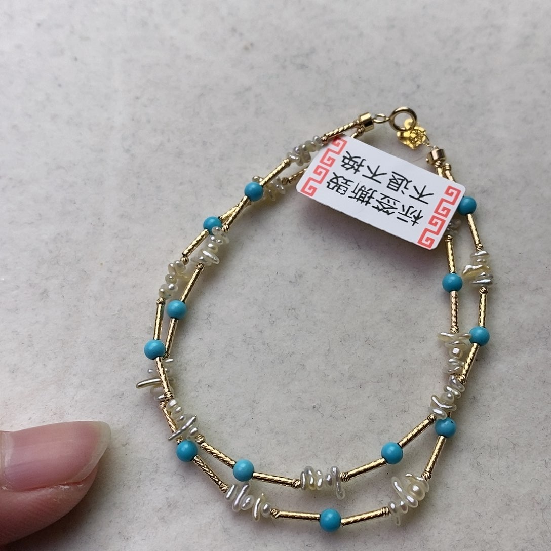 海水珍珠手绳18K金镶嵌
