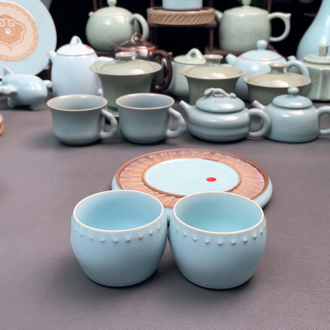 杯天青主人杯战鼓杯一对不带礼盒