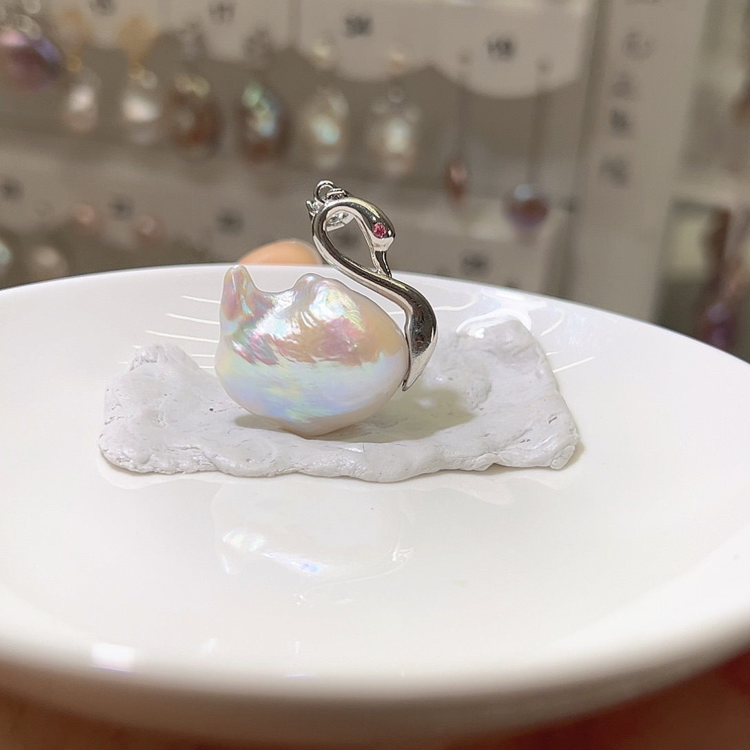 淡水珍珠颈饰银S925镶嵌
