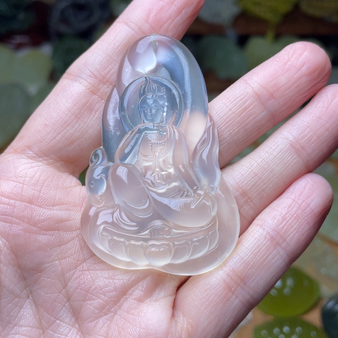 江***余蛇纹石玉未镶嵌吊坠