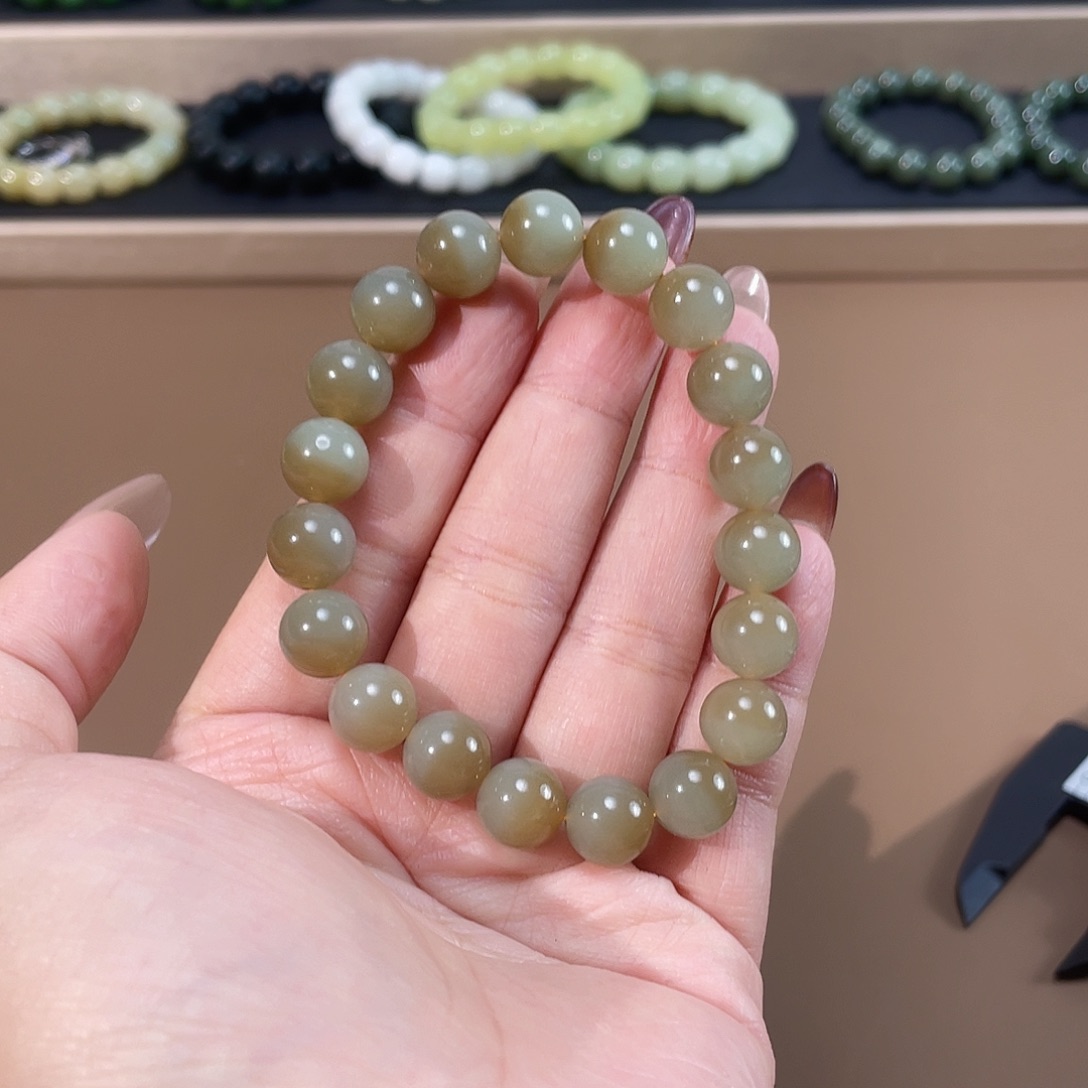 和田玉手链未镶嵌10金山矿