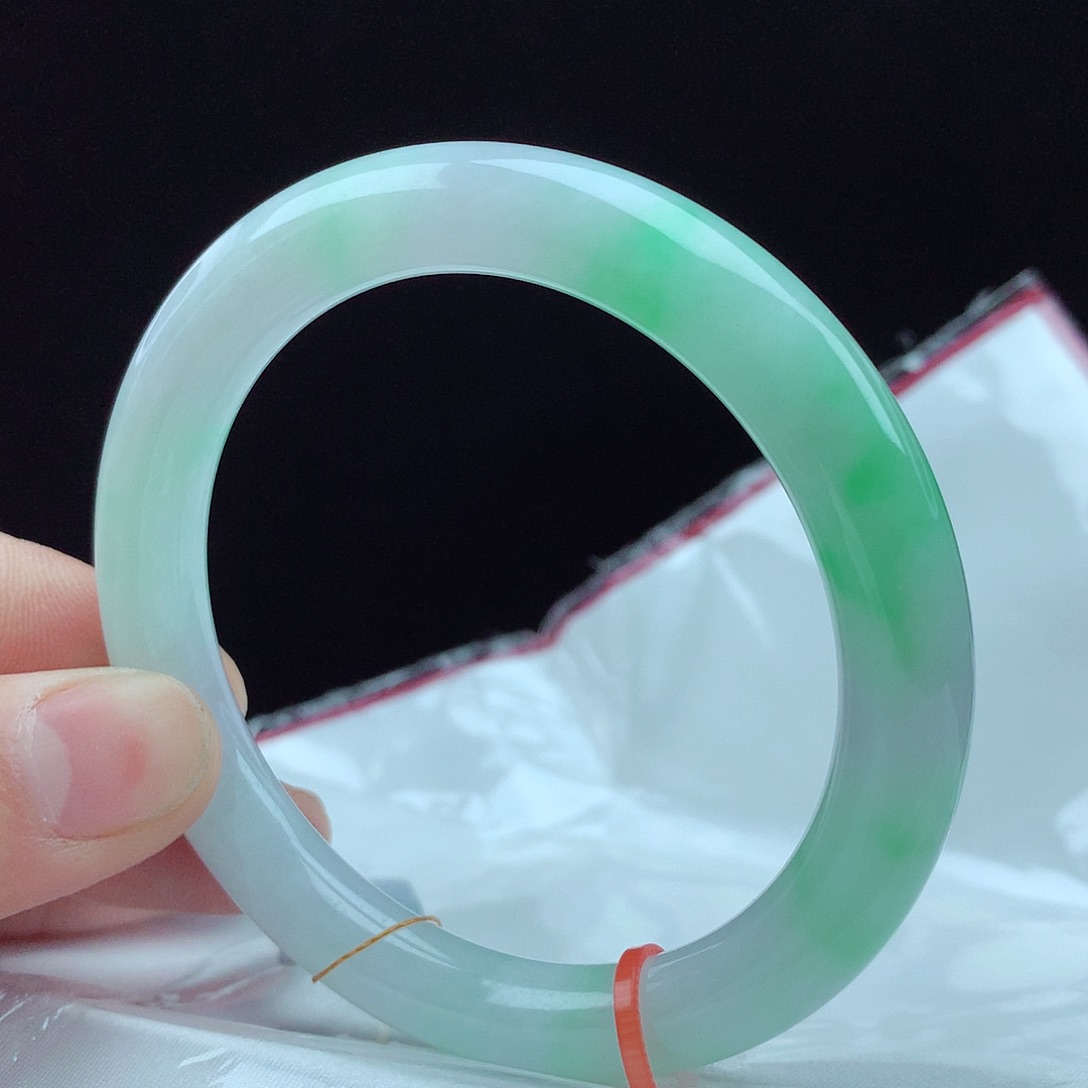 翡翠手镯未镶嵌56圆镯1202