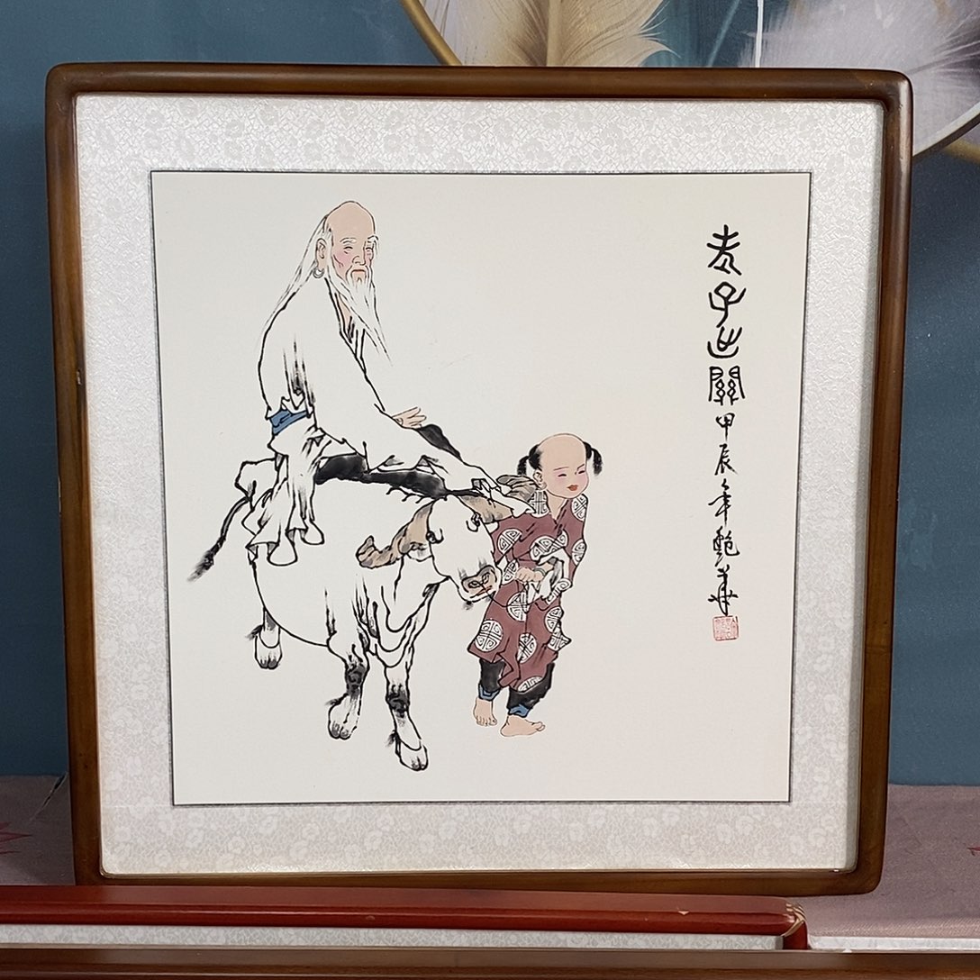 国画带框尺寸62✖️62厘米手绘作品