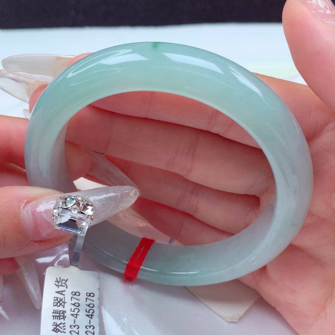 翡翠手镯未镶嵌天然缅甸翡翠A货手镯 28号