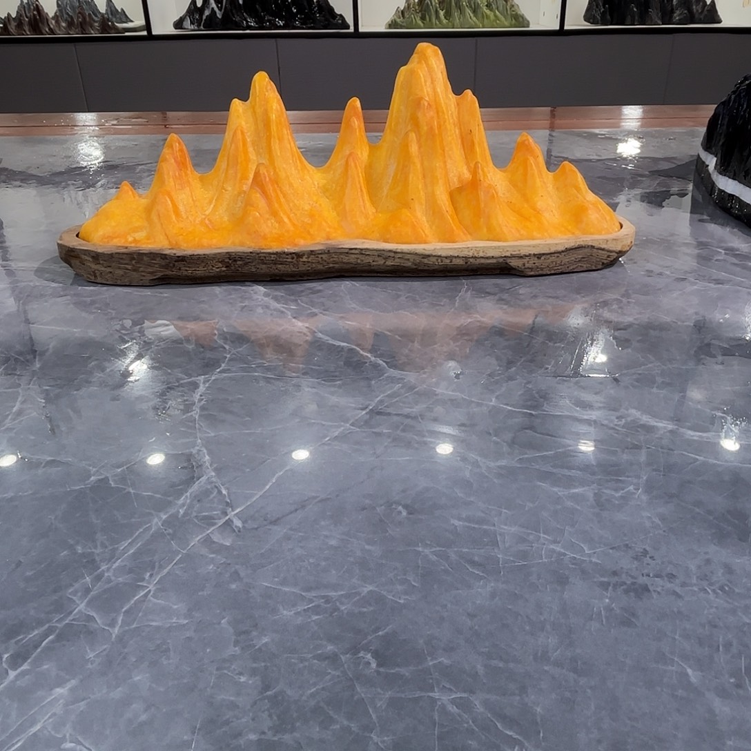 五***月砖雕灵璧石雕刻山峰摆件