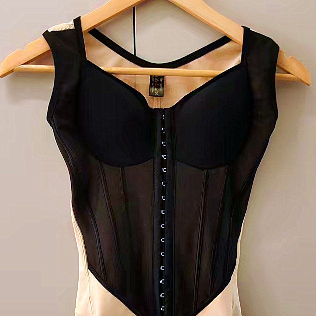 免穿文胸塑形衣开档连体塑身衣