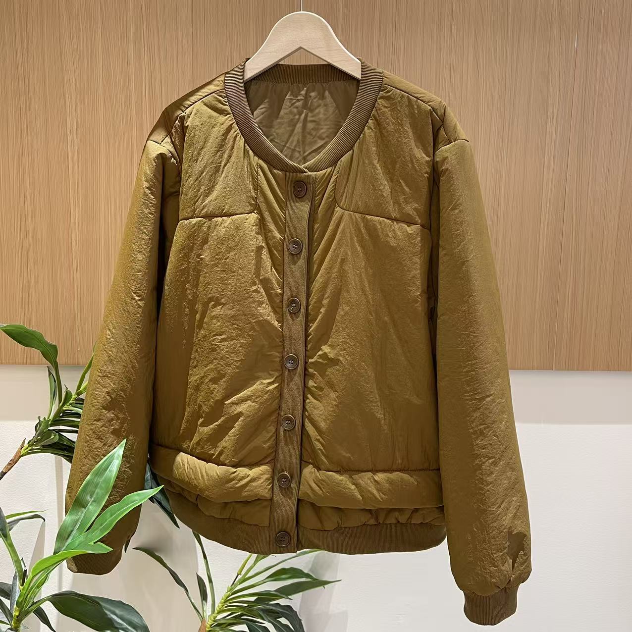 17827新款加厚冬季休闲时尚简约宽松显瘦棉服