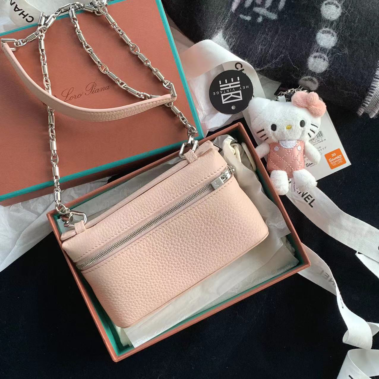 99新 Loro Piana/诺悠翩雅 粉色mini饭盒 18855079