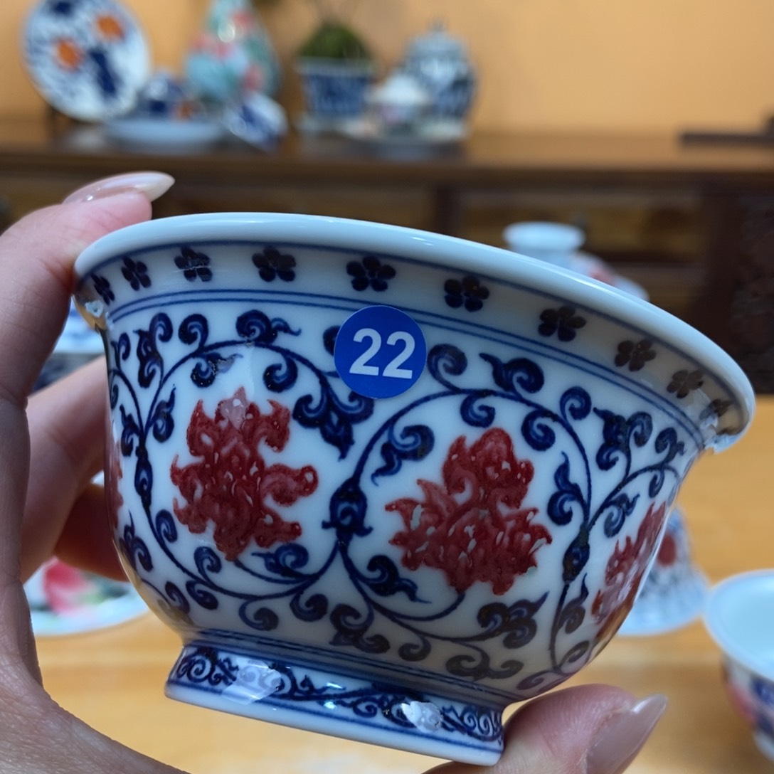 手绘现代茶具非古董