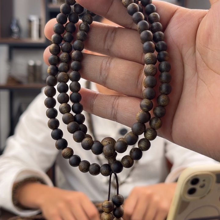 沉香手串奇楠圆珠7mm多圈多样性发一SY-104