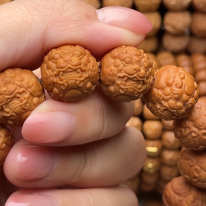 吊坠猴头核桃全品无暇横版貔貅