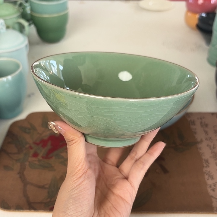 龙泉云间青瓷小米茶器