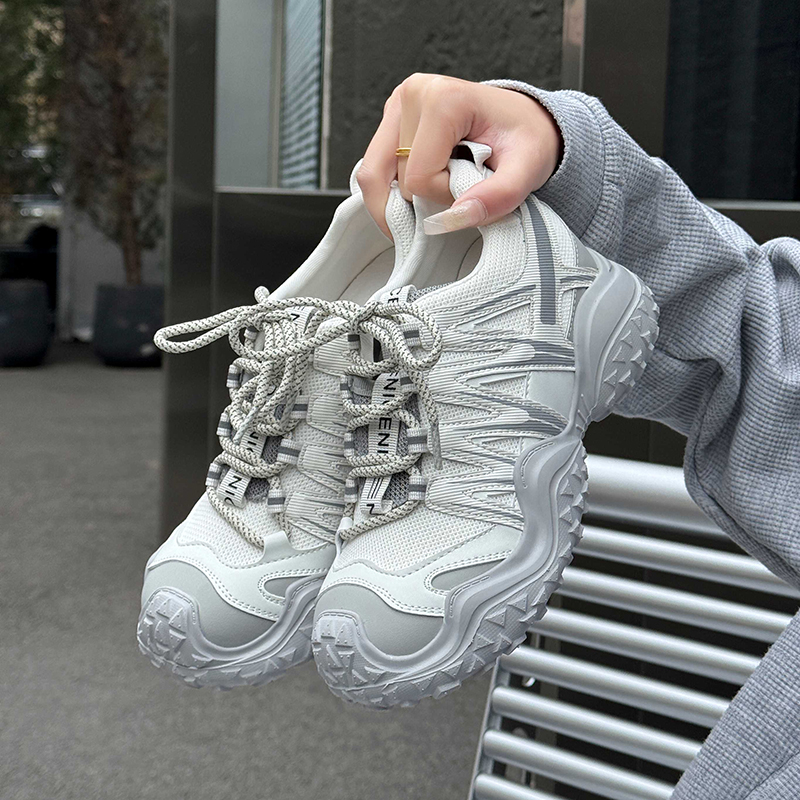 【登山鞋】增高8CM2025老爹鞋厚底德训鞋透气轻便阿甘鞋女869-2