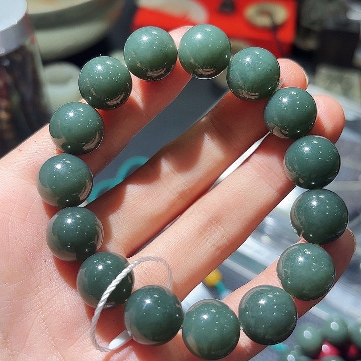 手链未镶嵌和田玉（青玉）