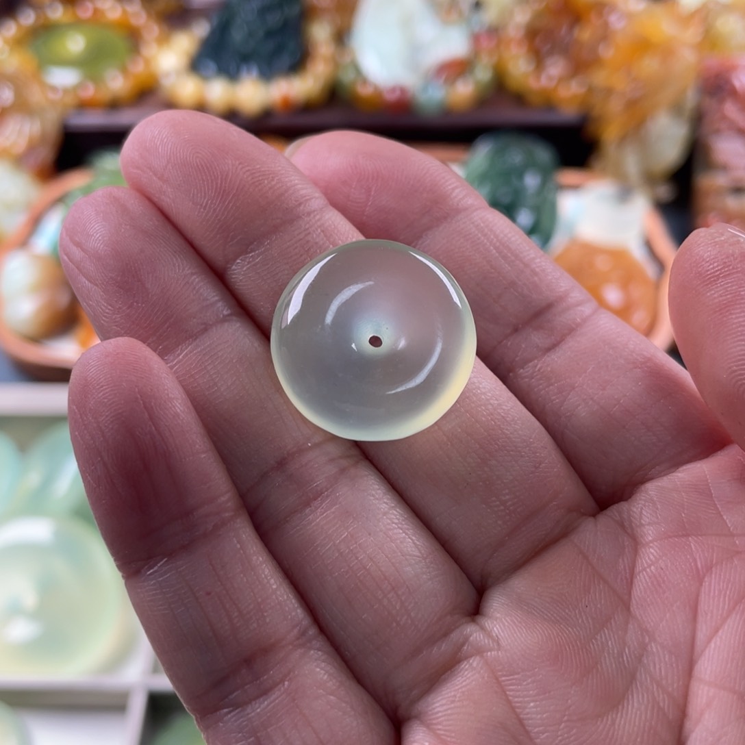 未镶嵌蛇纹石玉吊坠 钥匙链乔*霞