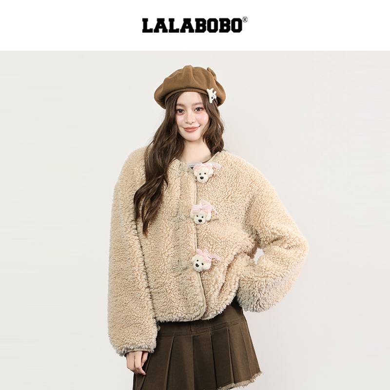 金源LALABOBO立体小狗盘扣毛绒外套FBEC-WSDR12