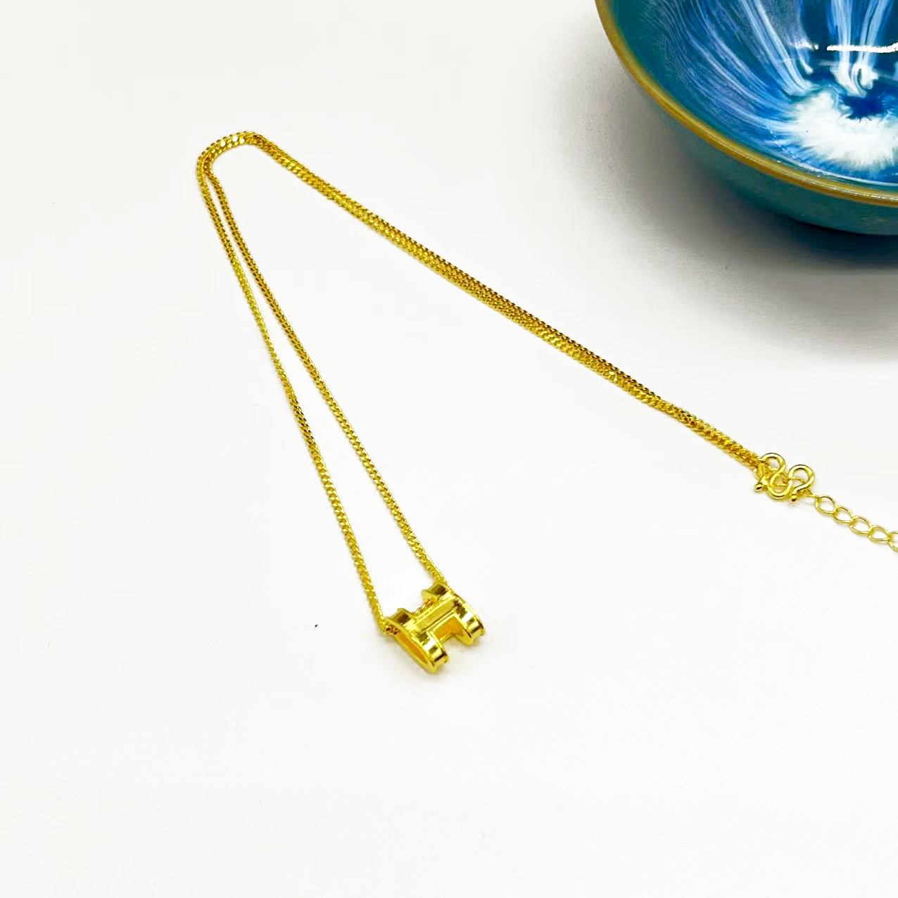 坠链均足银 足银套链-H套链（简约时尚）