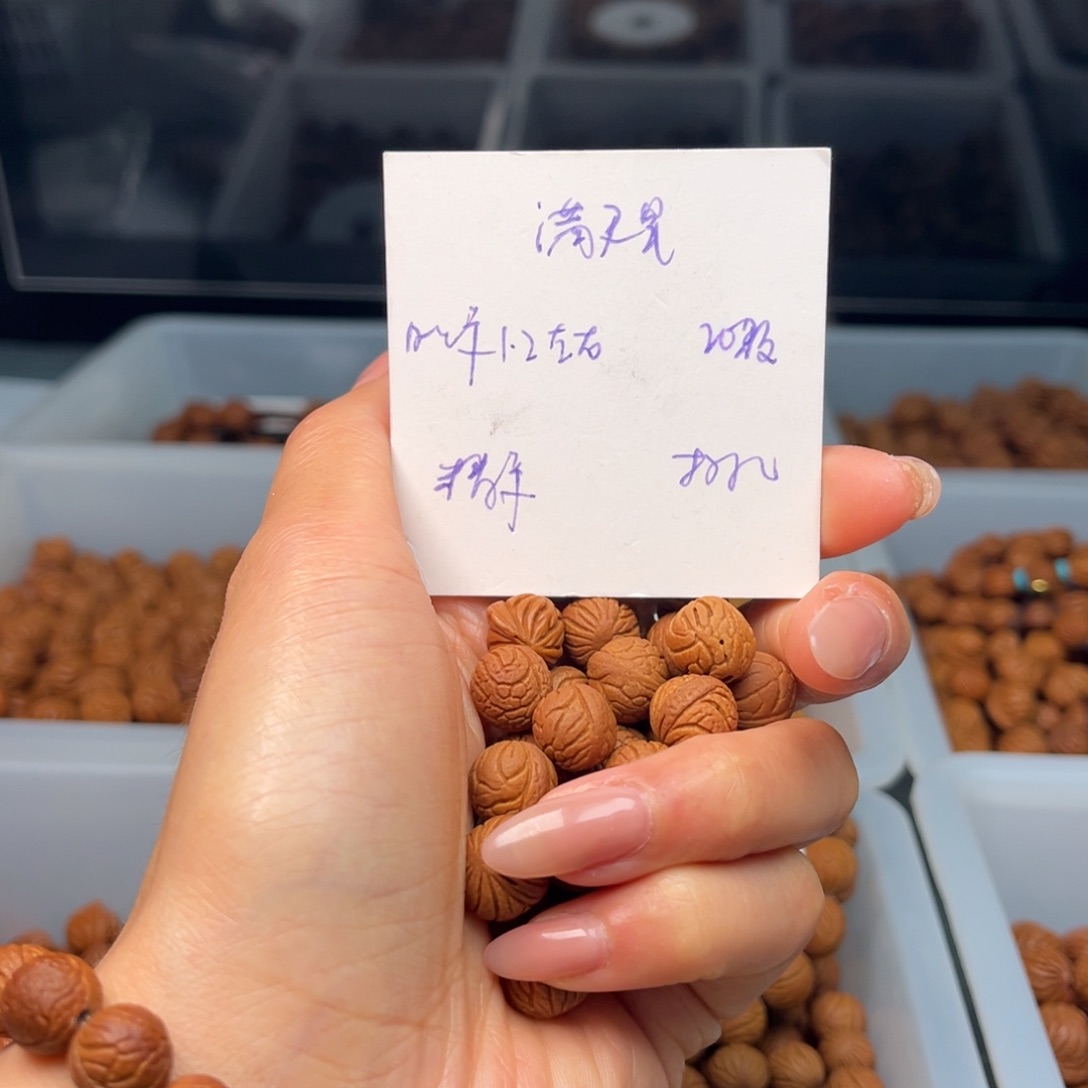 桃核把件秦岭野生龙纹桃核满天星