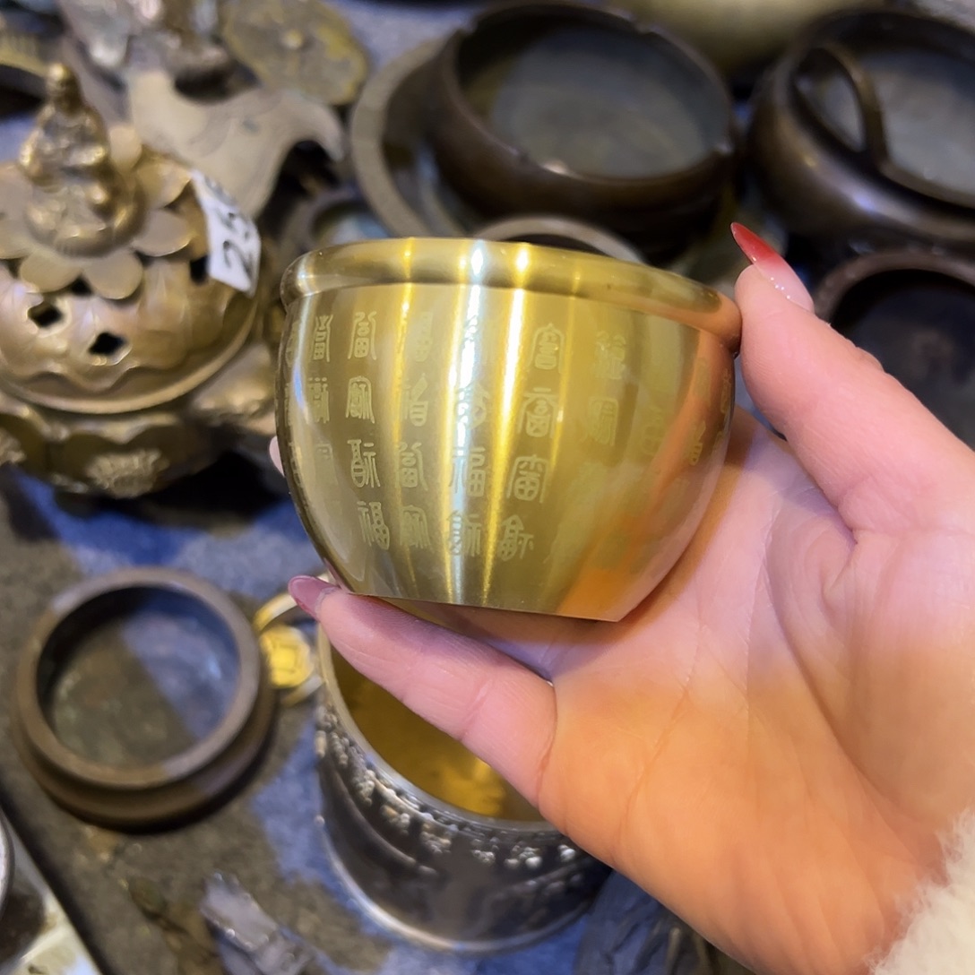 黄铜摆件，文房摆件