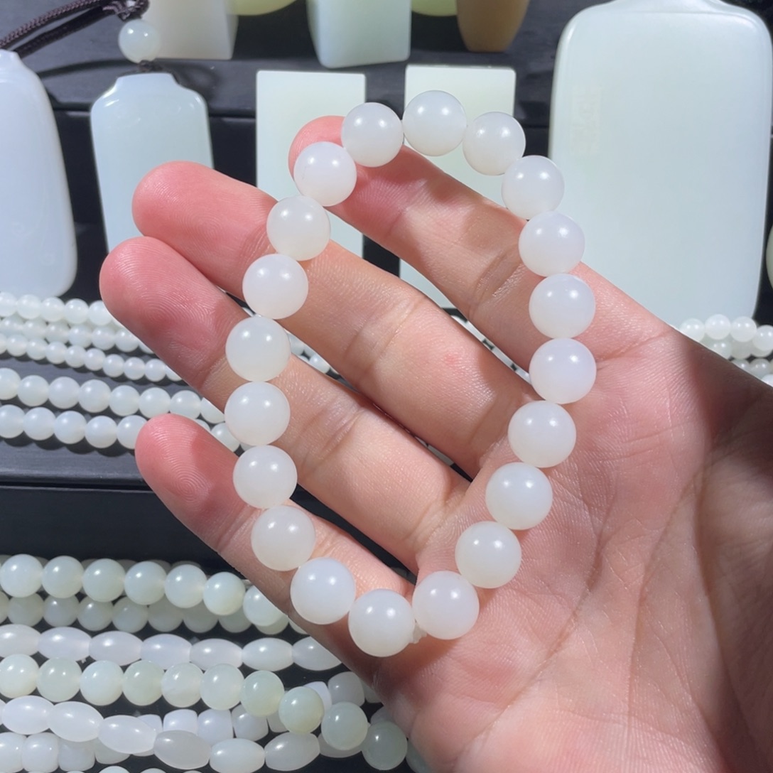 和田玉未镶嵌吊坠(不含链)手串