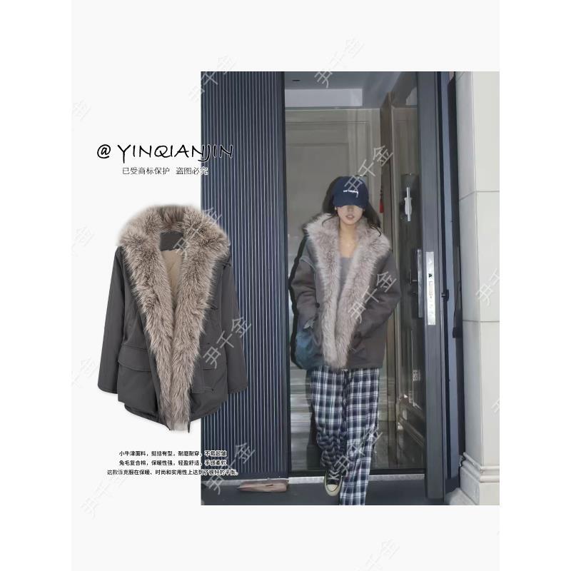 *尹千金*【灰调都市】摩登风质感高级时尚显瘦百搭派克棉服Y257325