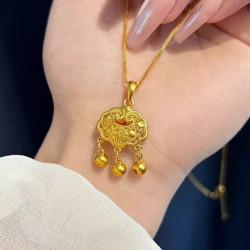 钛钢项链 平安福锁灵动项链  M扣