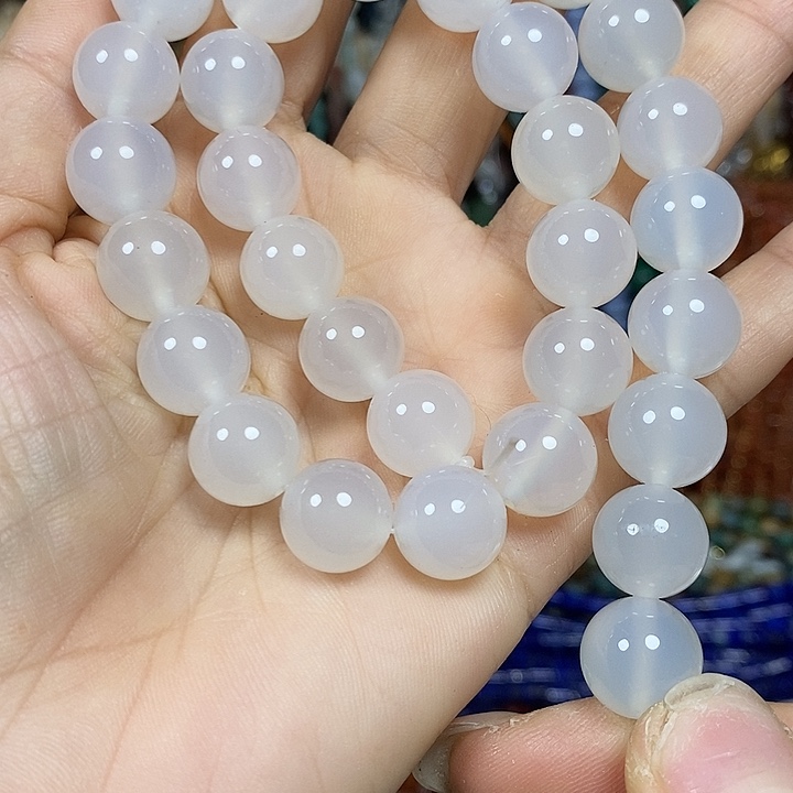 玛瑙/玉髓未镶嵌珠宝半成品A级天然荔枝冻玛瑙卡12mm