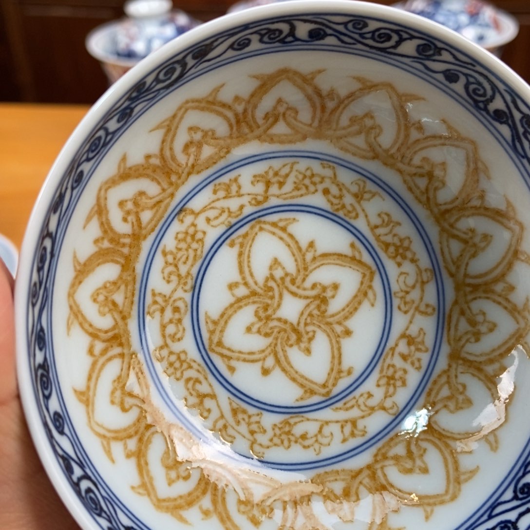 手绘现代茶具非古董