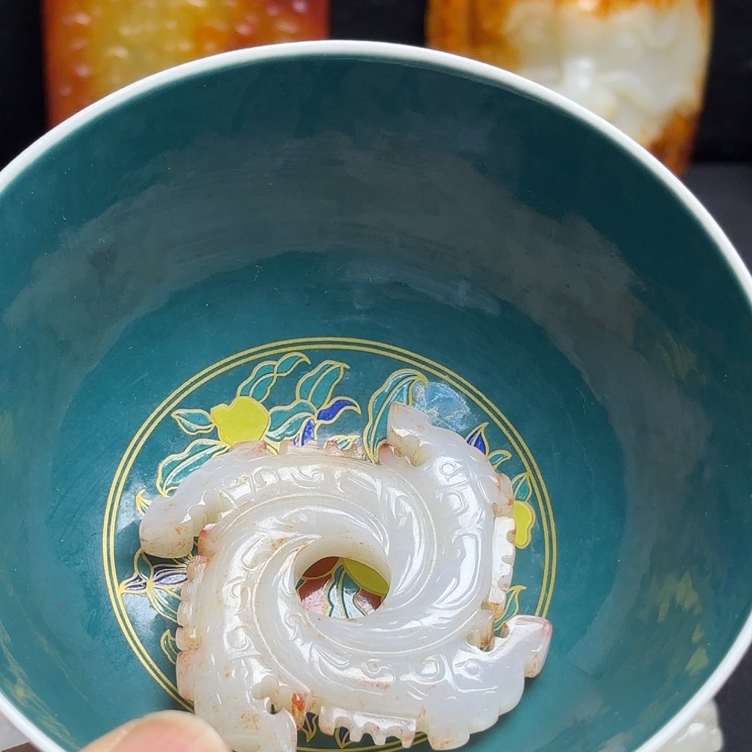 再***来瓷片精美摆件画家