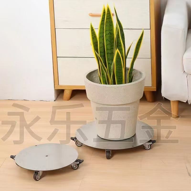 加厚可移动带轮钢化花盆托盘防烂根透气绿植盆栽底座万向轮周转车
