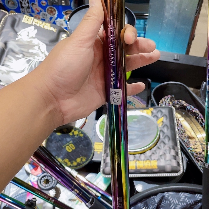 茅草本色至臻3米抄网杆彩红