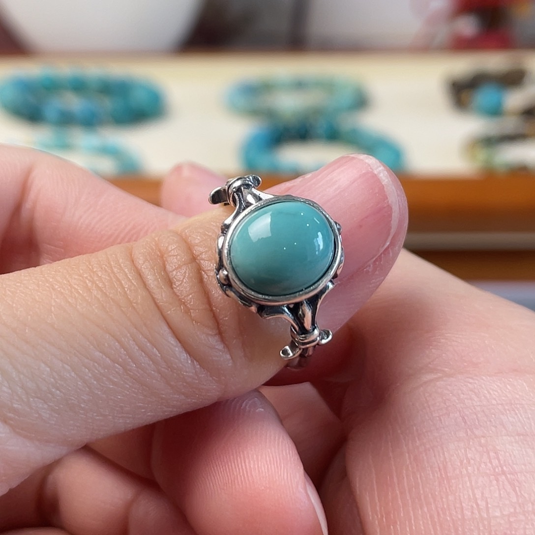 绿松石银S925镶嵌配饰