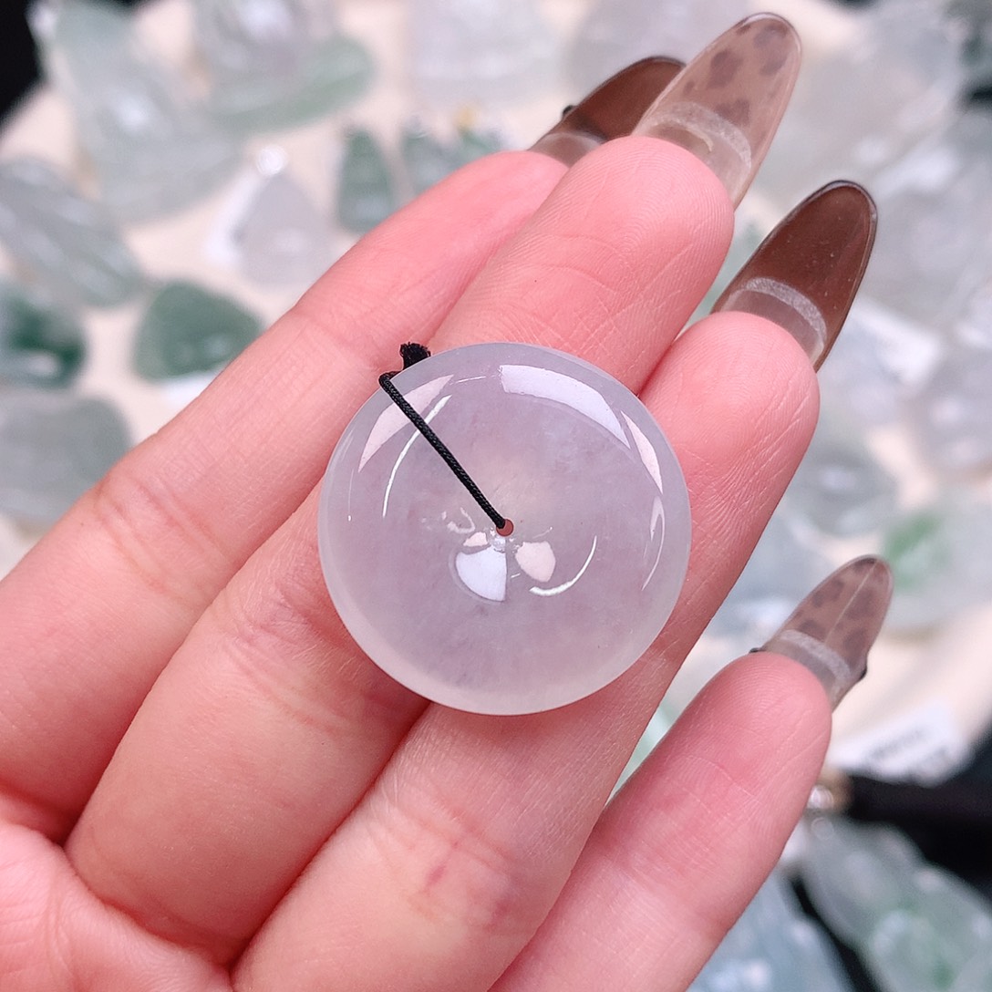 翡翠颈饰未镶嵌冰扣24.7、6