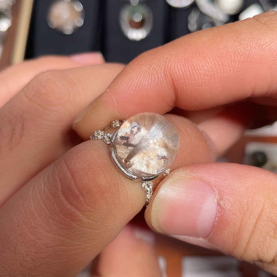 戒指水晶银S925镶嵌1111111111