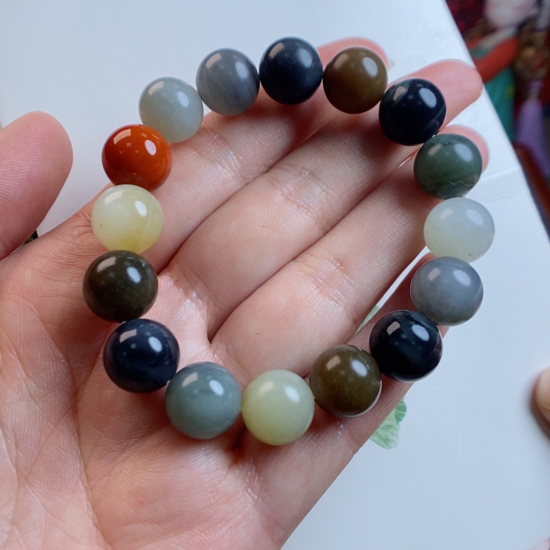 和田玉手链未镶嵌12楼兰高品质